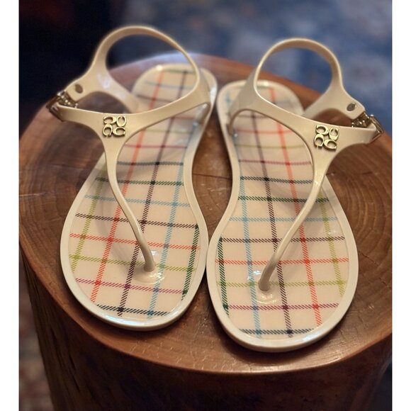 Coach Shoes - Coach Women's Lala White Thong Sandals Size 8B